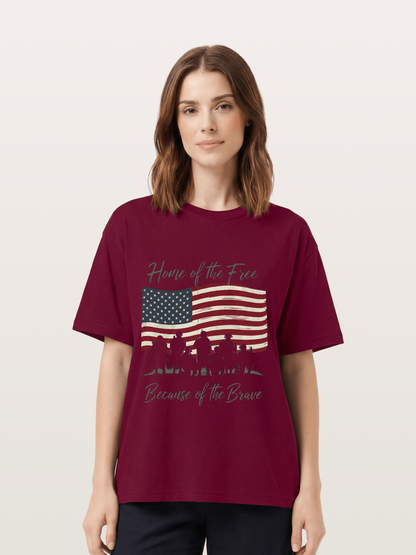 Home of the Free Because of the Brave Gildan T-shirt