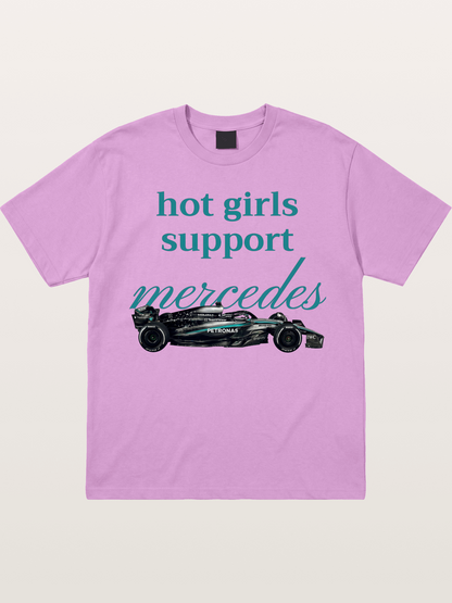 Mercedes F1 Racing Text Print Gildan T-shirt