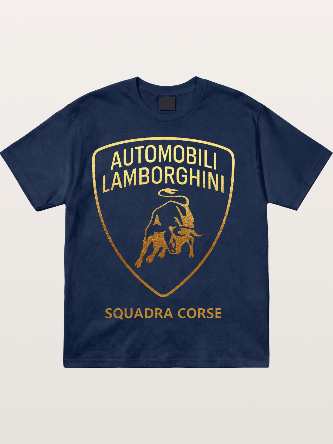 Lamborghini Squadra Corse Gold Shield Cotton T-shirt