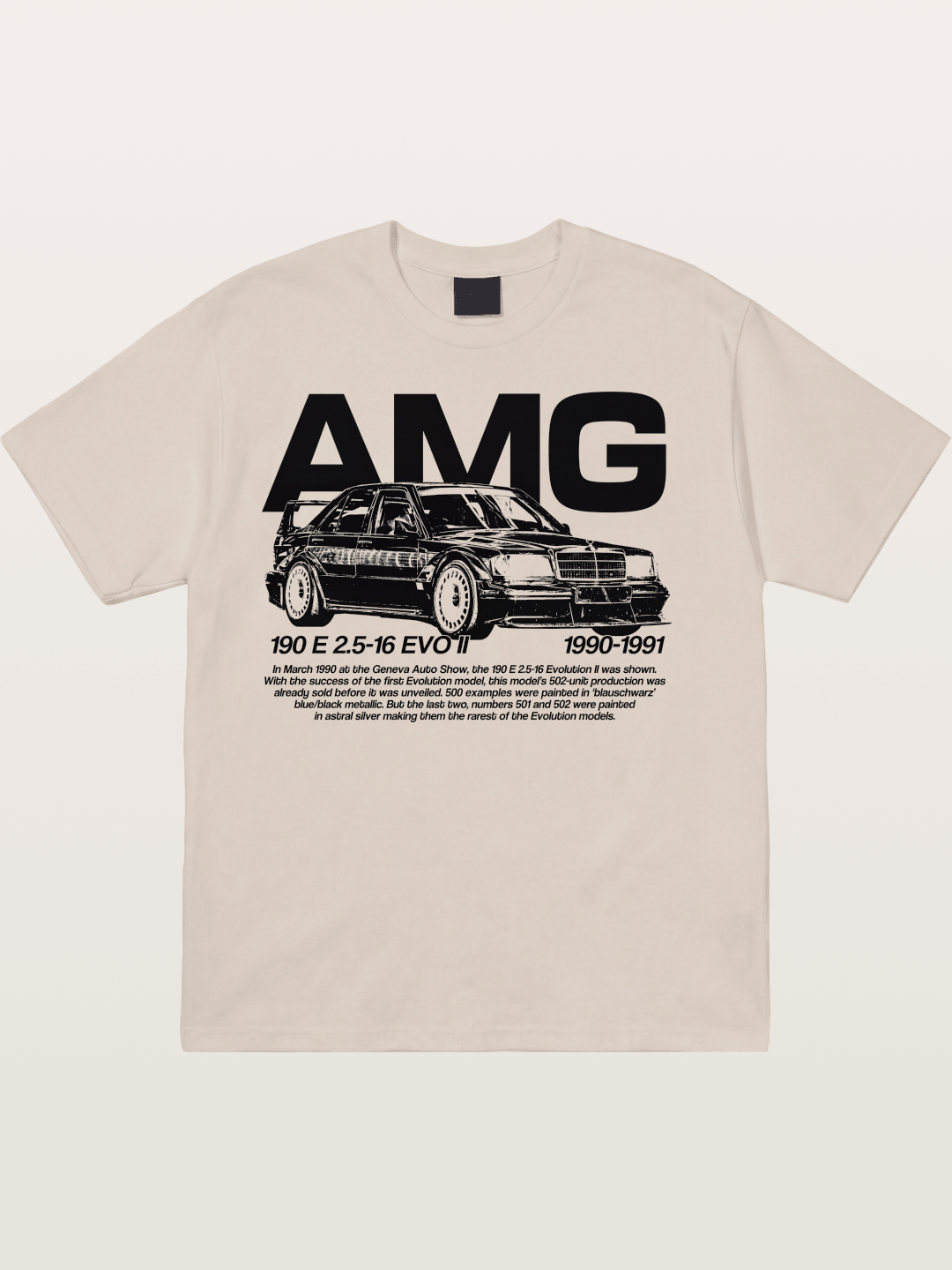AMG 190E EVO Racing Car Art Cotton T-shirt