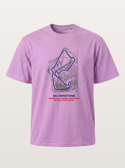 Silverstone Circuit Blueprint Layout Gildan T-shirt