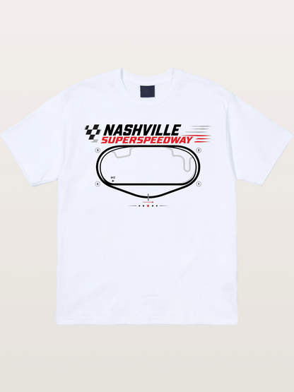 Nashville Superspeedway Oval Layout Gildan T-shirt