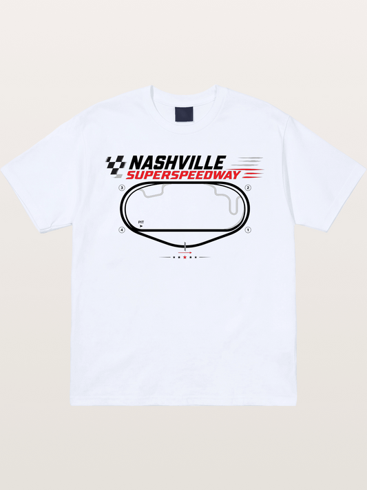 Nashville Superspeedway Oval Layout Gildan T-shirt