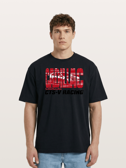 Cadillac CTS-V Racing Typography Cotton T-shirt
