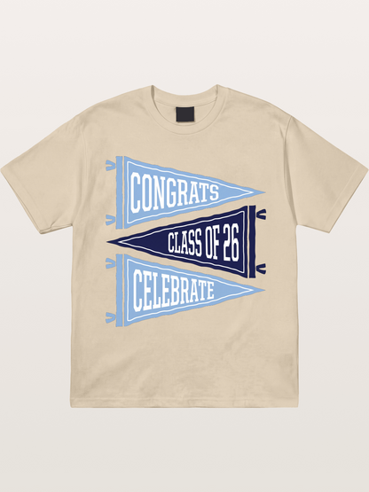 lass Of 26 Graduation Pennant Set Gildan T-shirt
