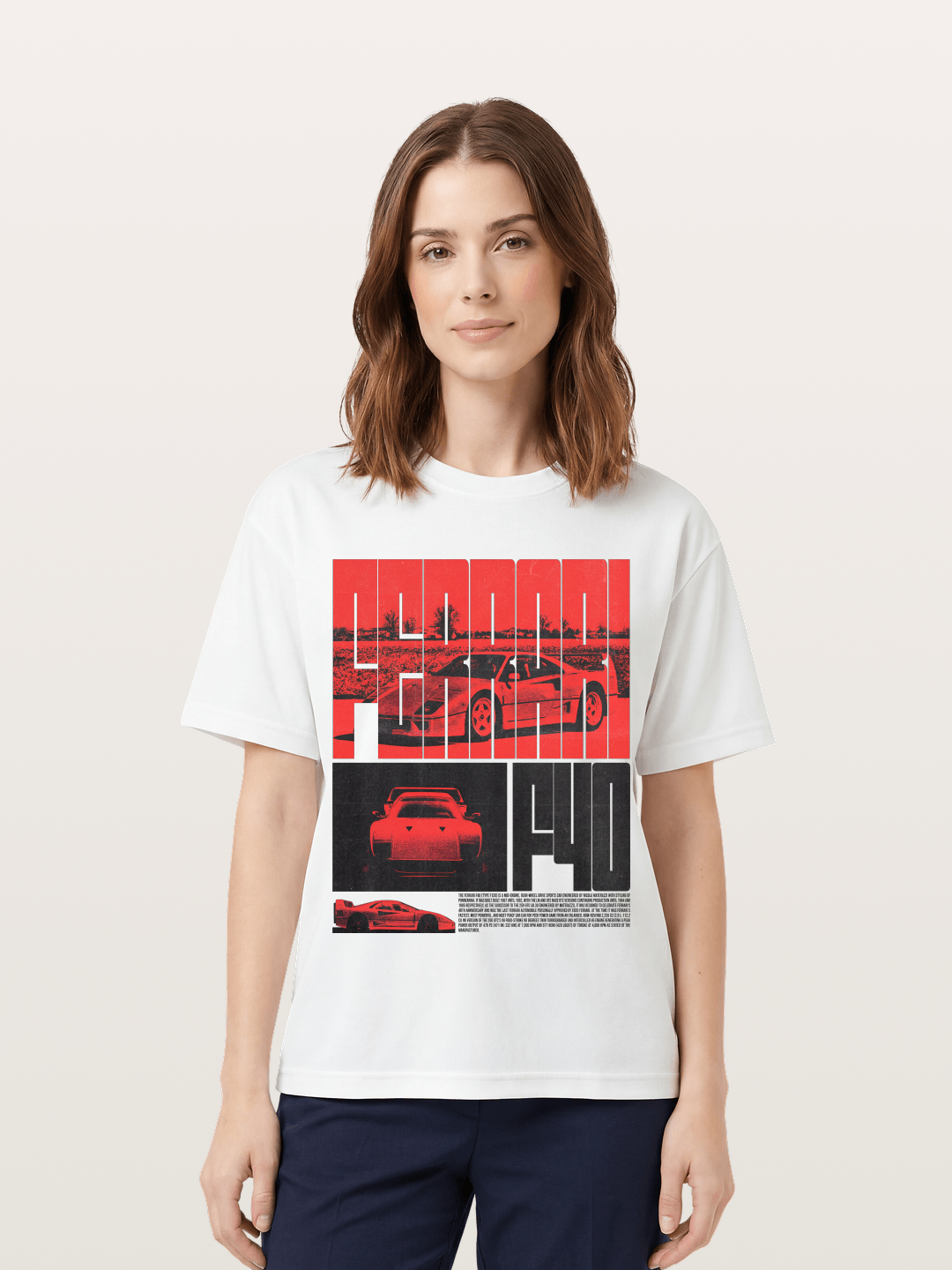 Red F40 Cotton T-shirt