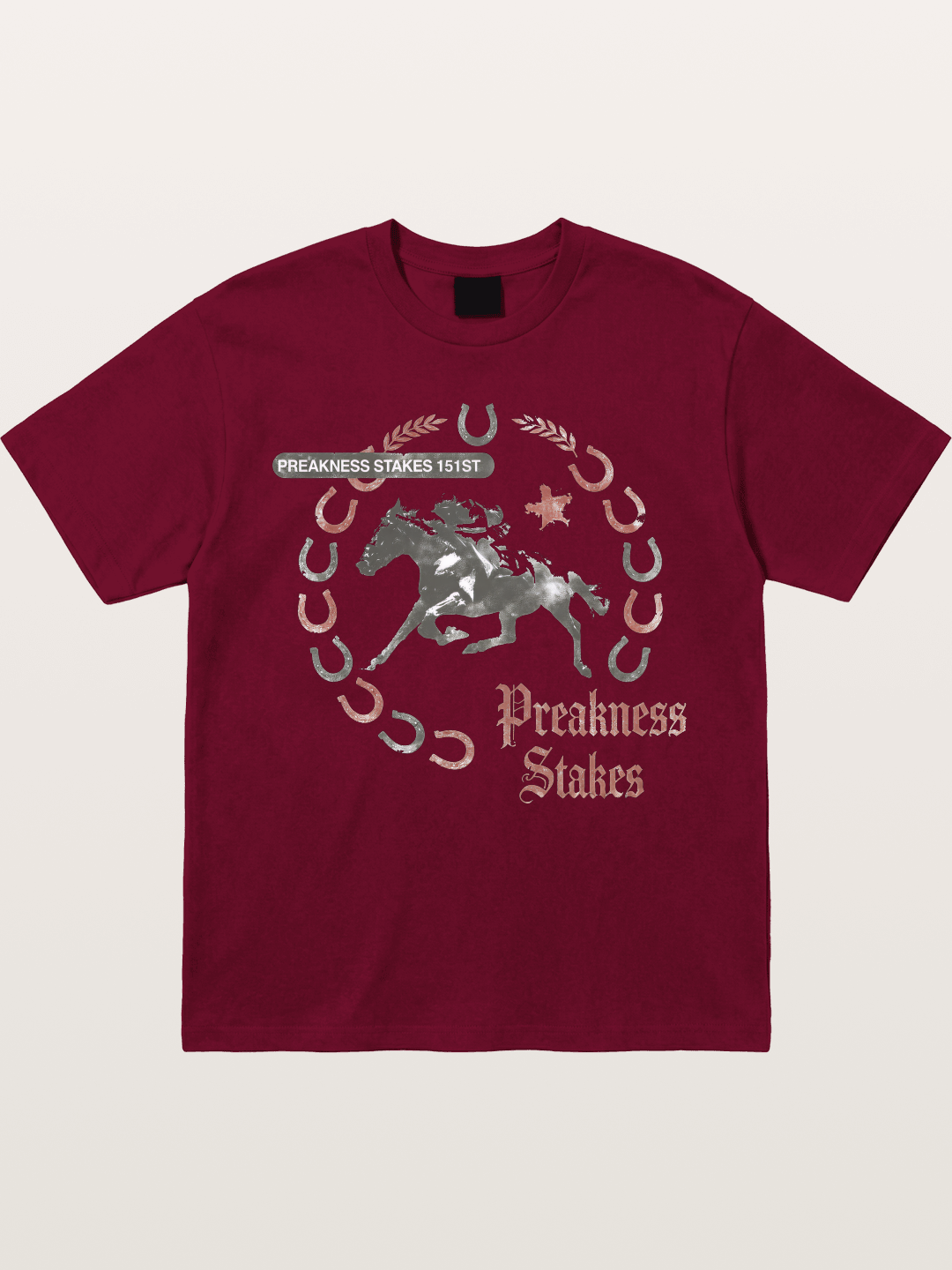 Preakness Stakes Horseshoe Art Gildan T-shirt