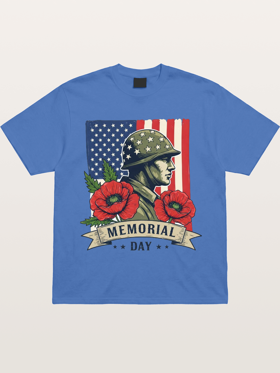 Memorial Day Poppy Soldier Art Gildan T-shirt