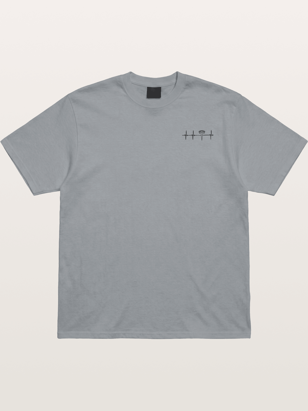 Tesla Logo Heartbeat Sticker Gildan T-shirt