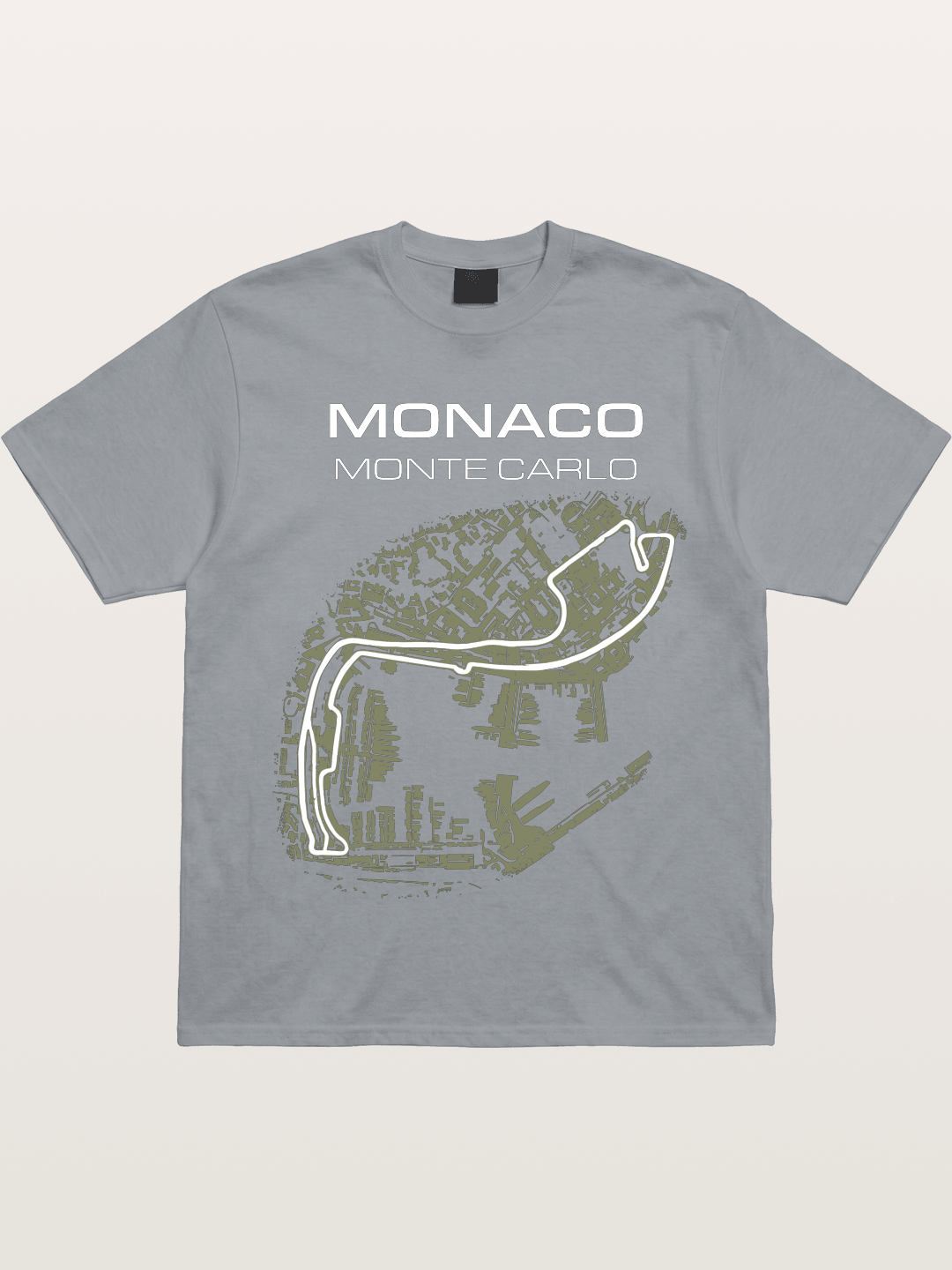 Monaco Grand Prix Vintage City Circuit Map Gildan T-shirt