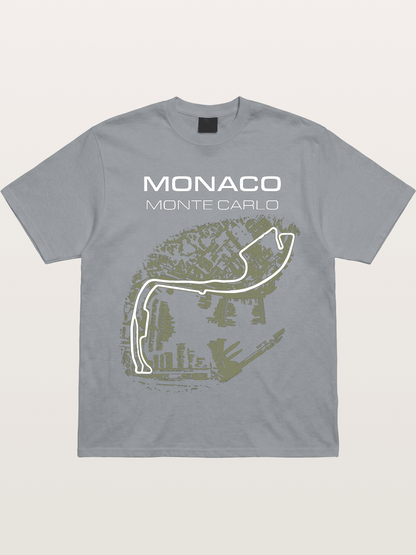 Monaco Grand Prix Vintage City Circuit Map Gildan T-shirt