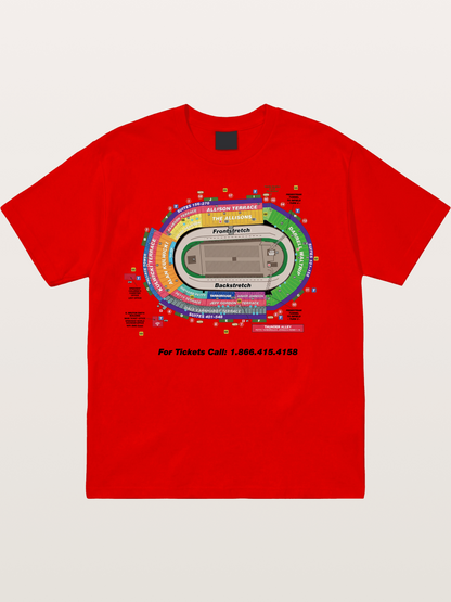 NASCAR Track Seating Map Art Print Cotton T-shirt