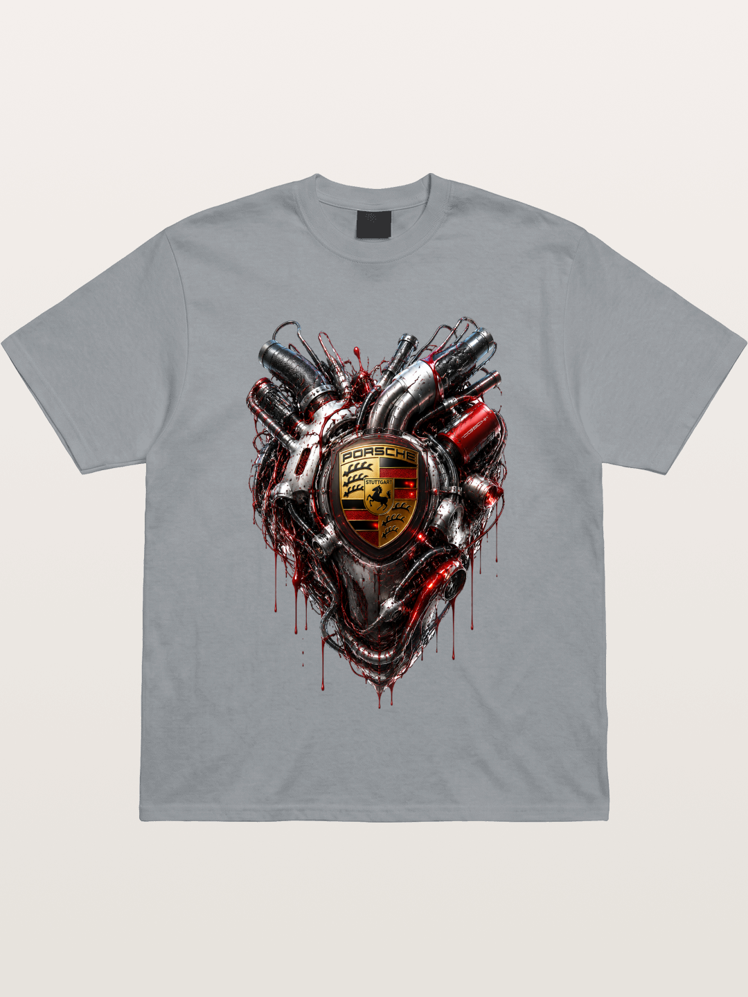 Porsche Mechanical Heart Art Gildan T-shirt