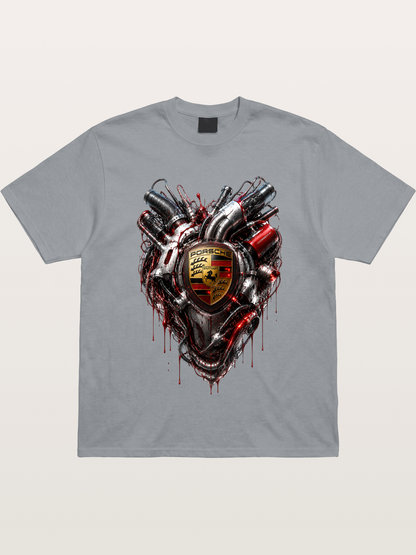 Porsche Mechanical Heart Art Gildan T-shirt
