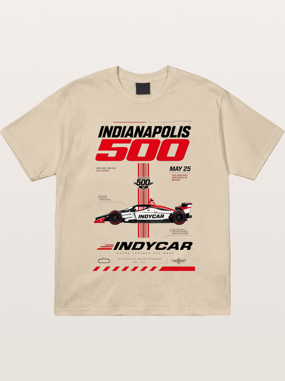 IndyCar Indianapolis 500 Poster Gildan T-shirt