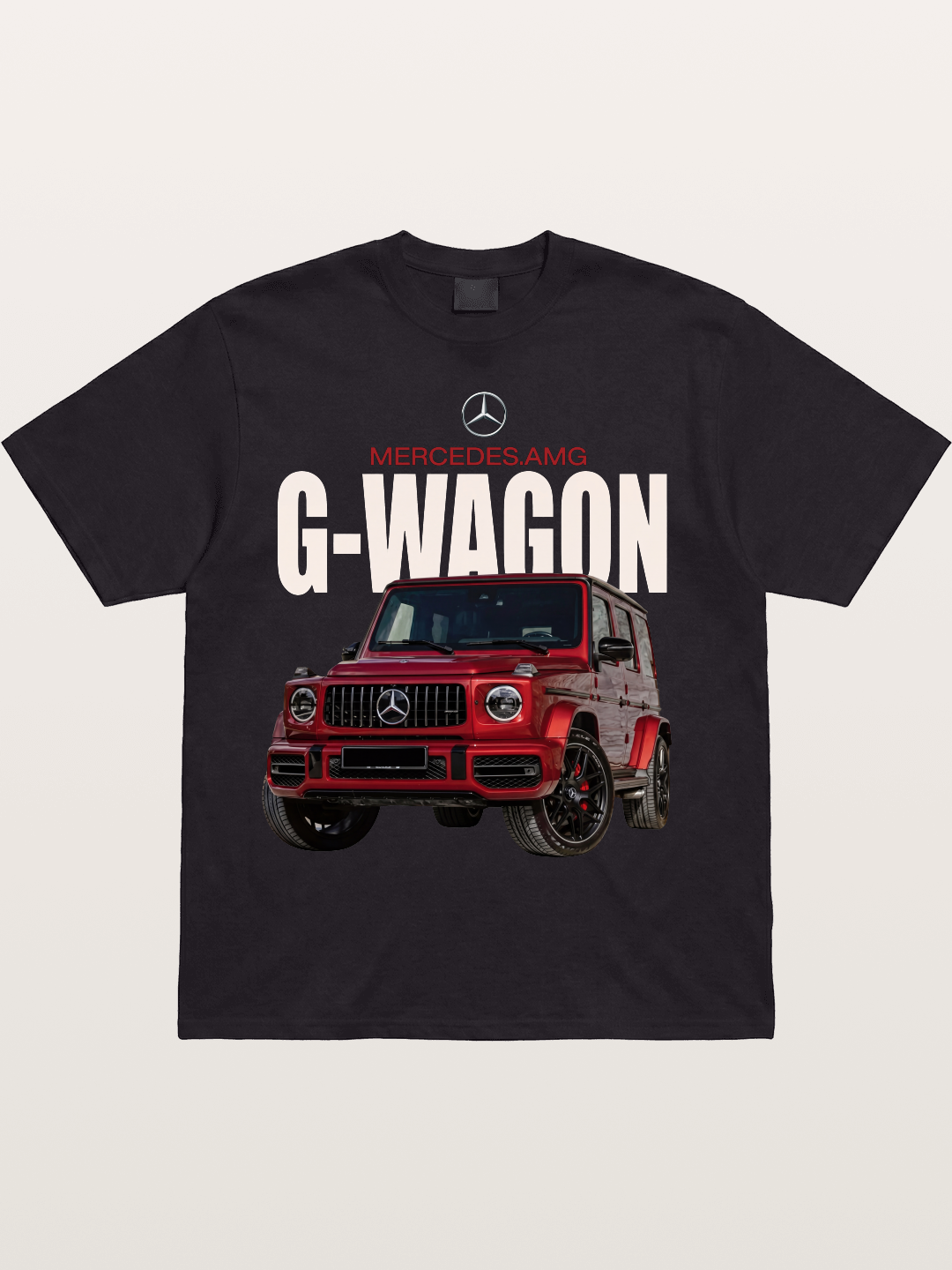 Red Mercedes G-Wagon Off-Road Cotton T-shirt