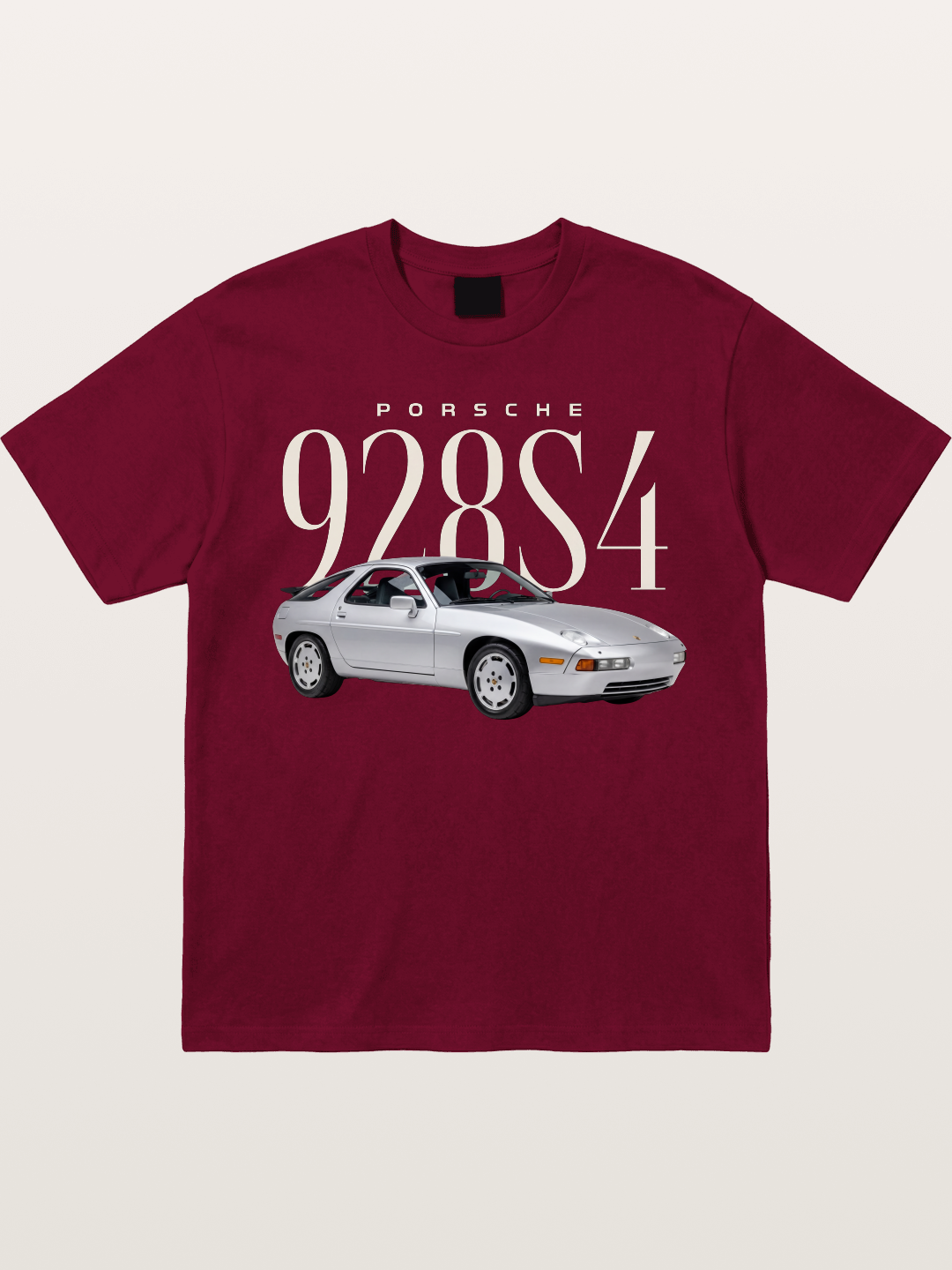 Porsche 928 S4 Silver Coupe Gildan T-shirt