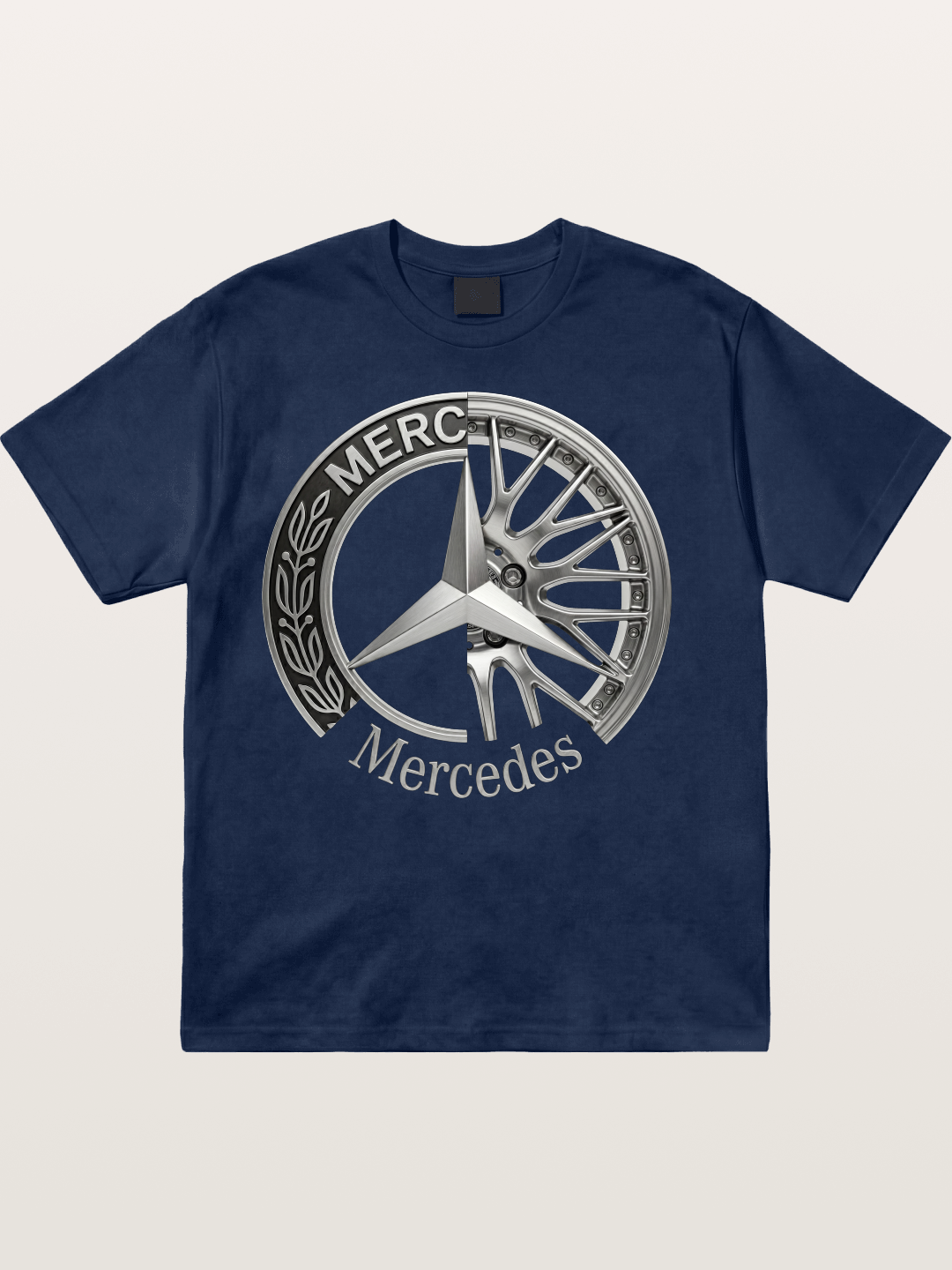 Mercedes Benz Wheel Emblem Art Cotton T-shirt