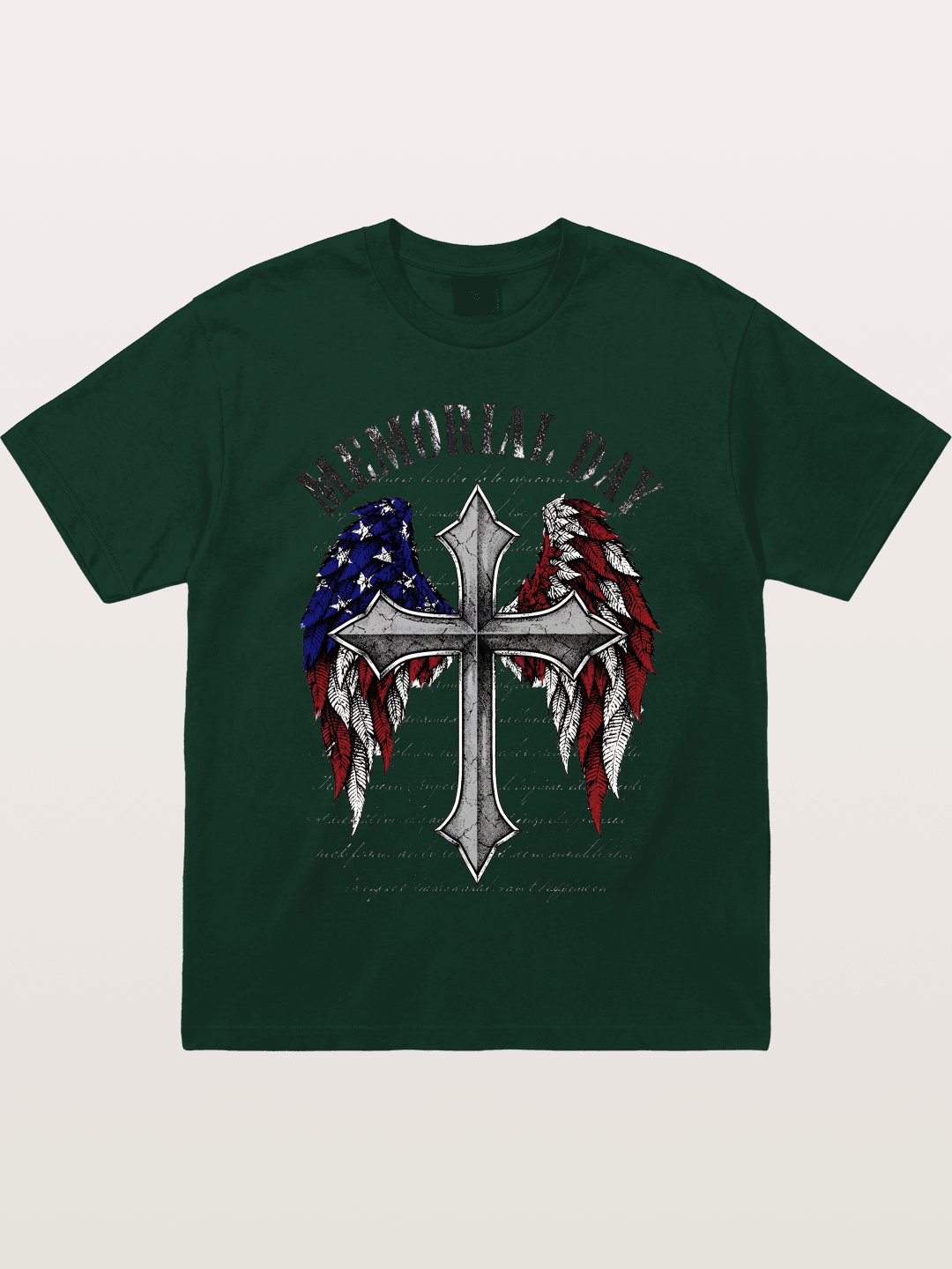 Memorial Day Cross Wings Art Gildan T-shirt