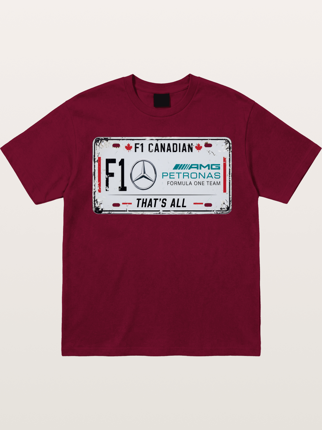 Mercedes F1 License Plate Print Gildan T-shirt