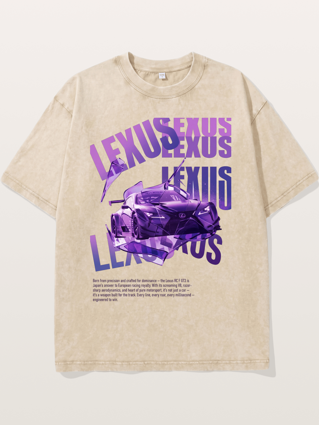 Purple RC F GT3 Shatter Art Washed T-shirt