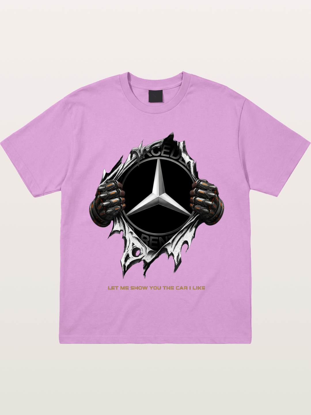 Mercedes Star Crest Tear Through Gildan T-shirt