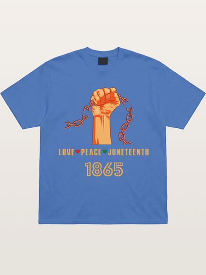 Juneteenth Love Peace Fist Gildan T-shirt
