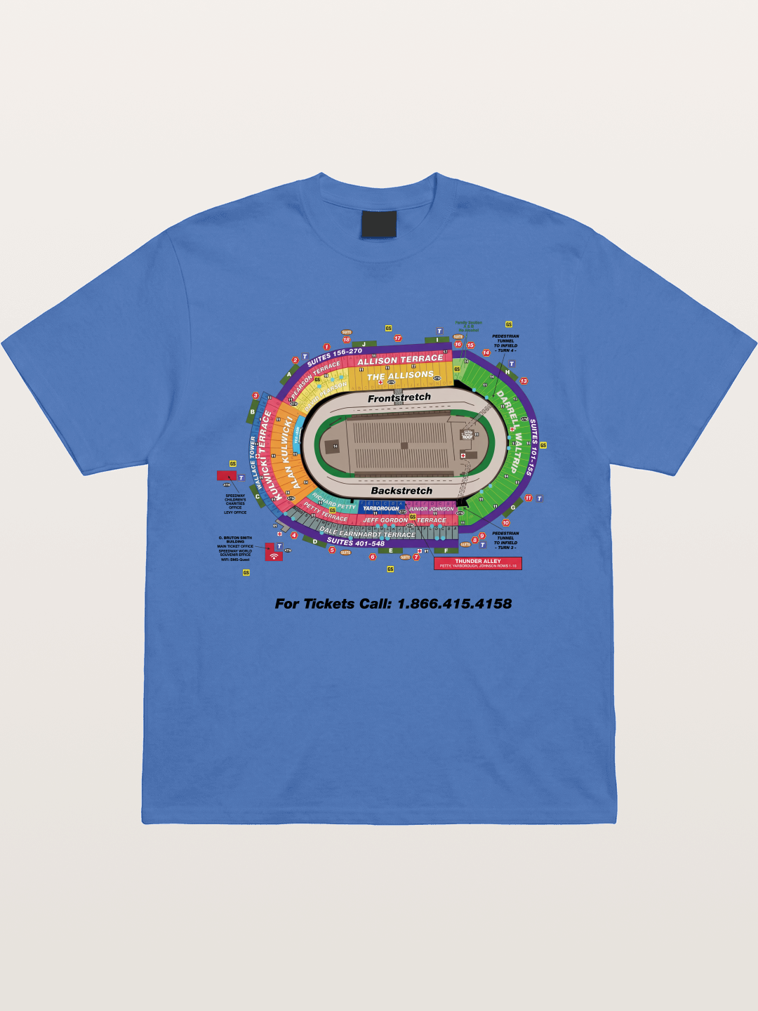 NASCAR Track Seating Map Art Print Gildan T-shirt