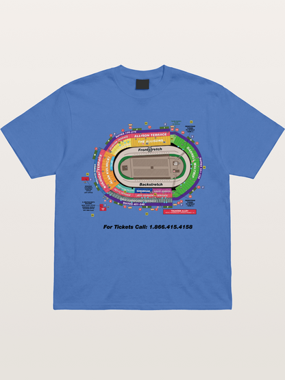 NASCAR Track Seating Map Art Print Gildan T-shirt