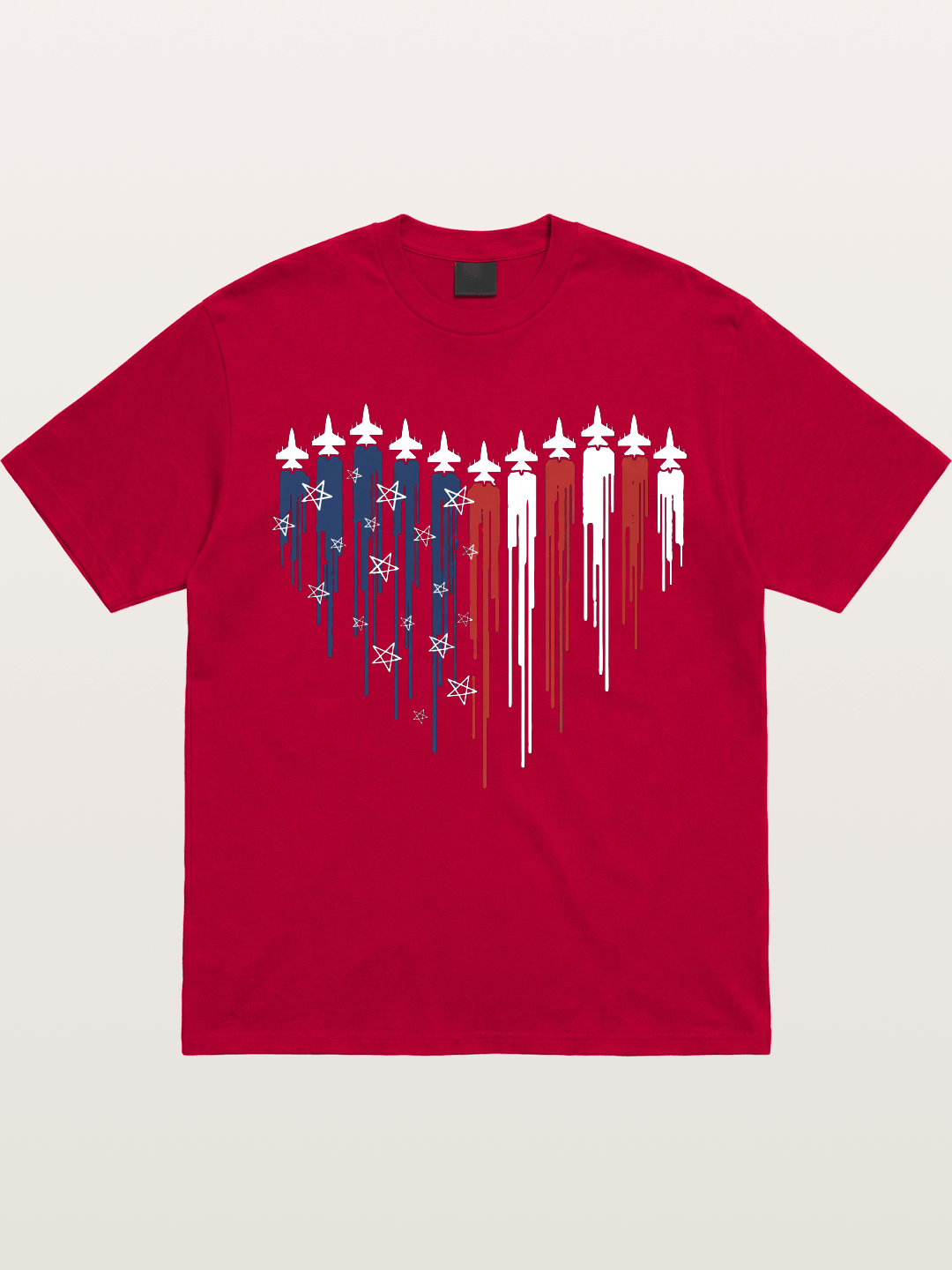 American Flag Paint Drip Design Gildan T-shirt