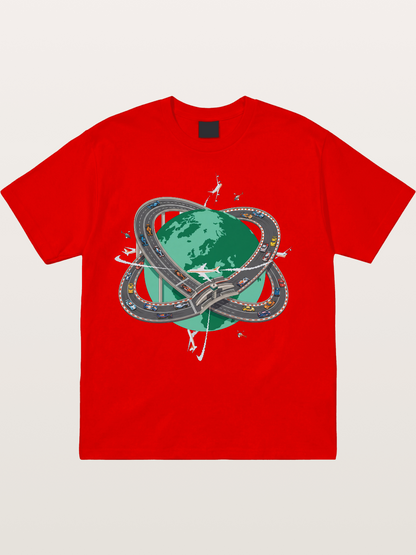 Earth Ring Road Racing Cotton T-shirt