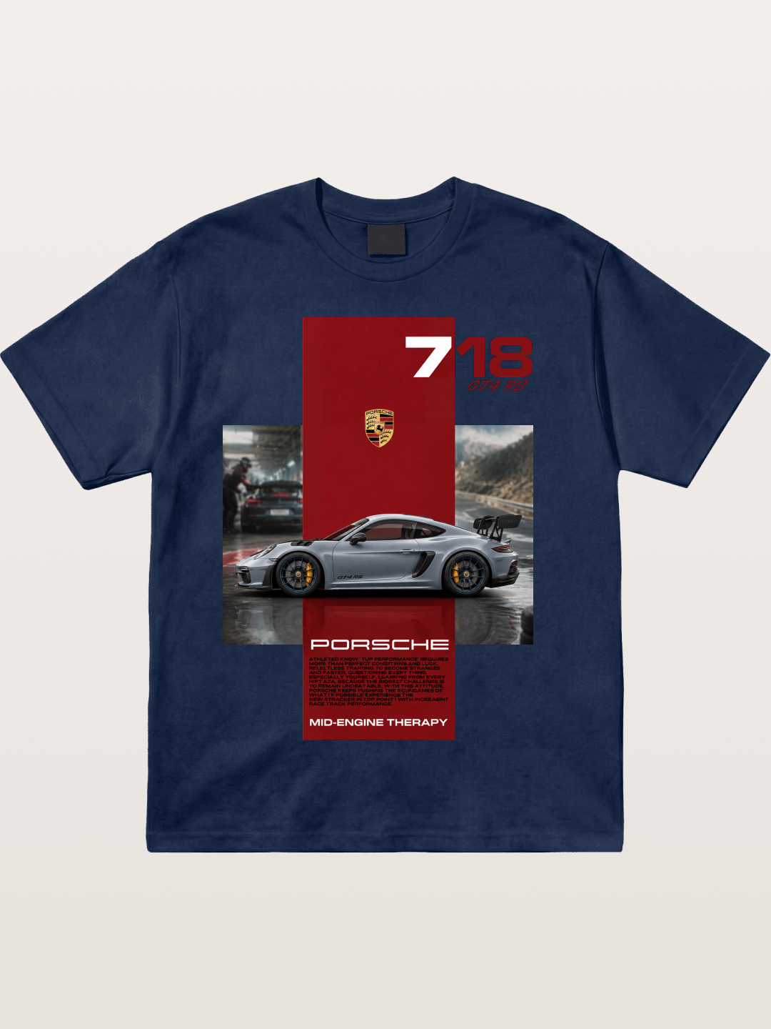 Porsche 718 GT4 RS Mid-Engine Therapy Cotton T-shirt