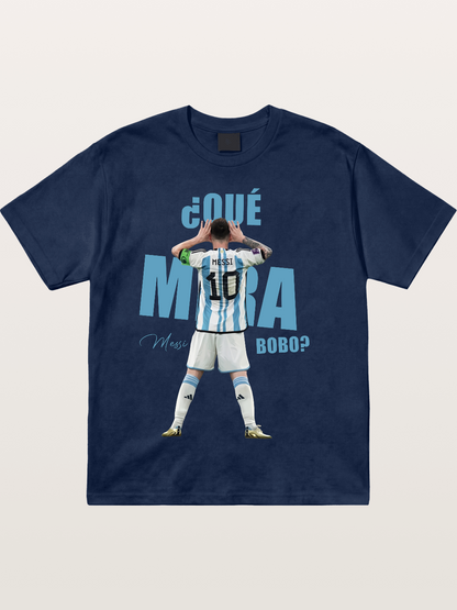 Messi ?Qu¡§| Mir¡§¡é Bobo Argentin Cotton T-shirt