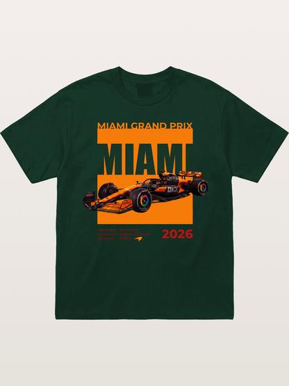 Miami GP Orange F1 Car Gildan T-shirt