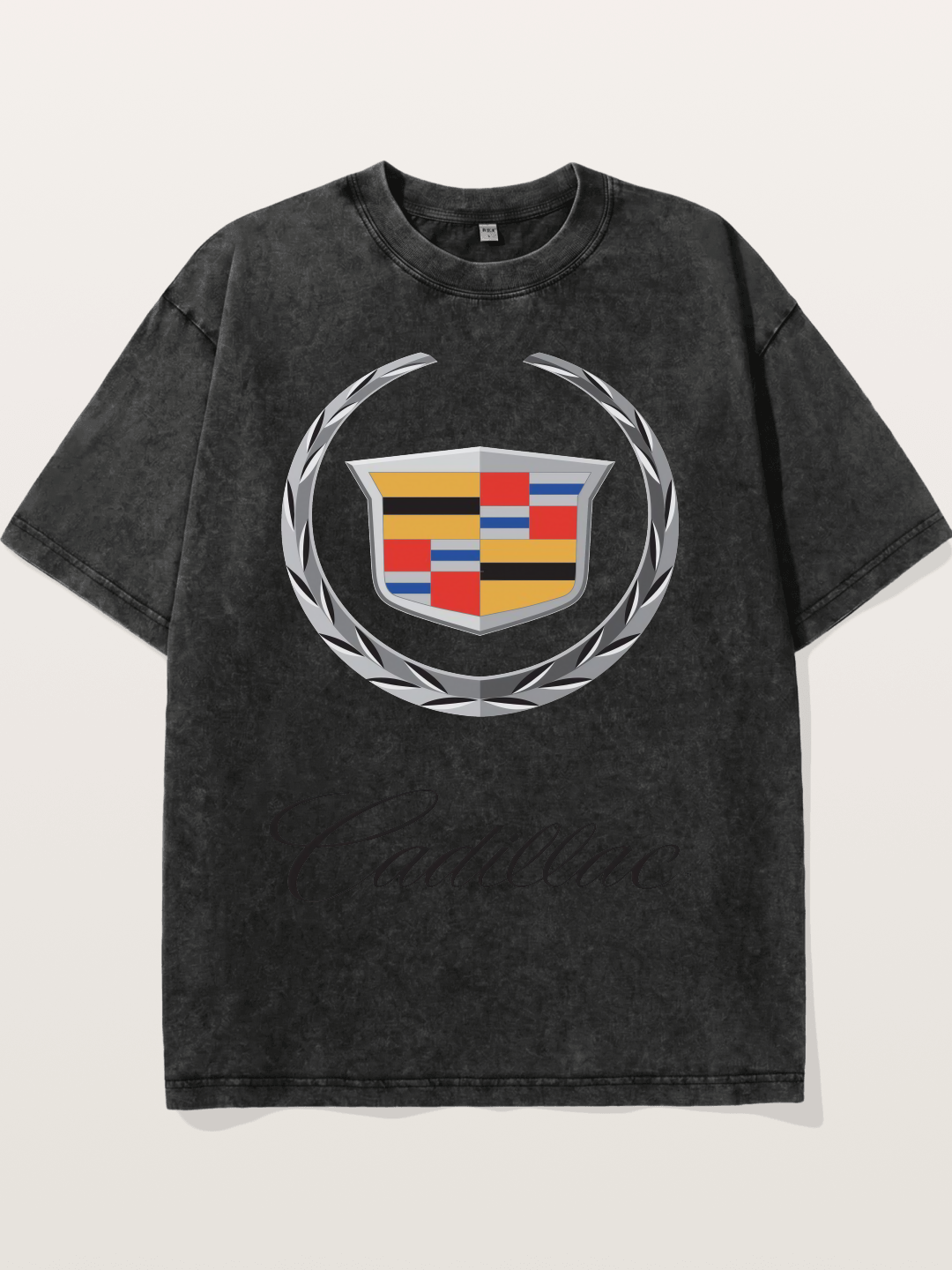 Cadillac Laurel Wreath Emblem Washed T-shirt