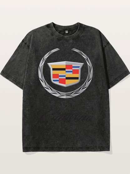Cadillac Laurel Wreath Emblem Washed T-shirt
