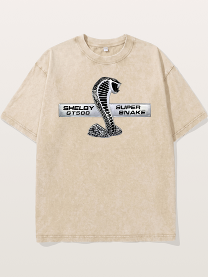 Shelby GT500 Super Snake Emblem Washed T-shirt