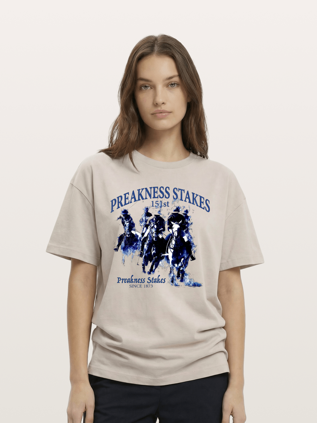 Preakness Stakes Watercolor Print Cotton T-shirt