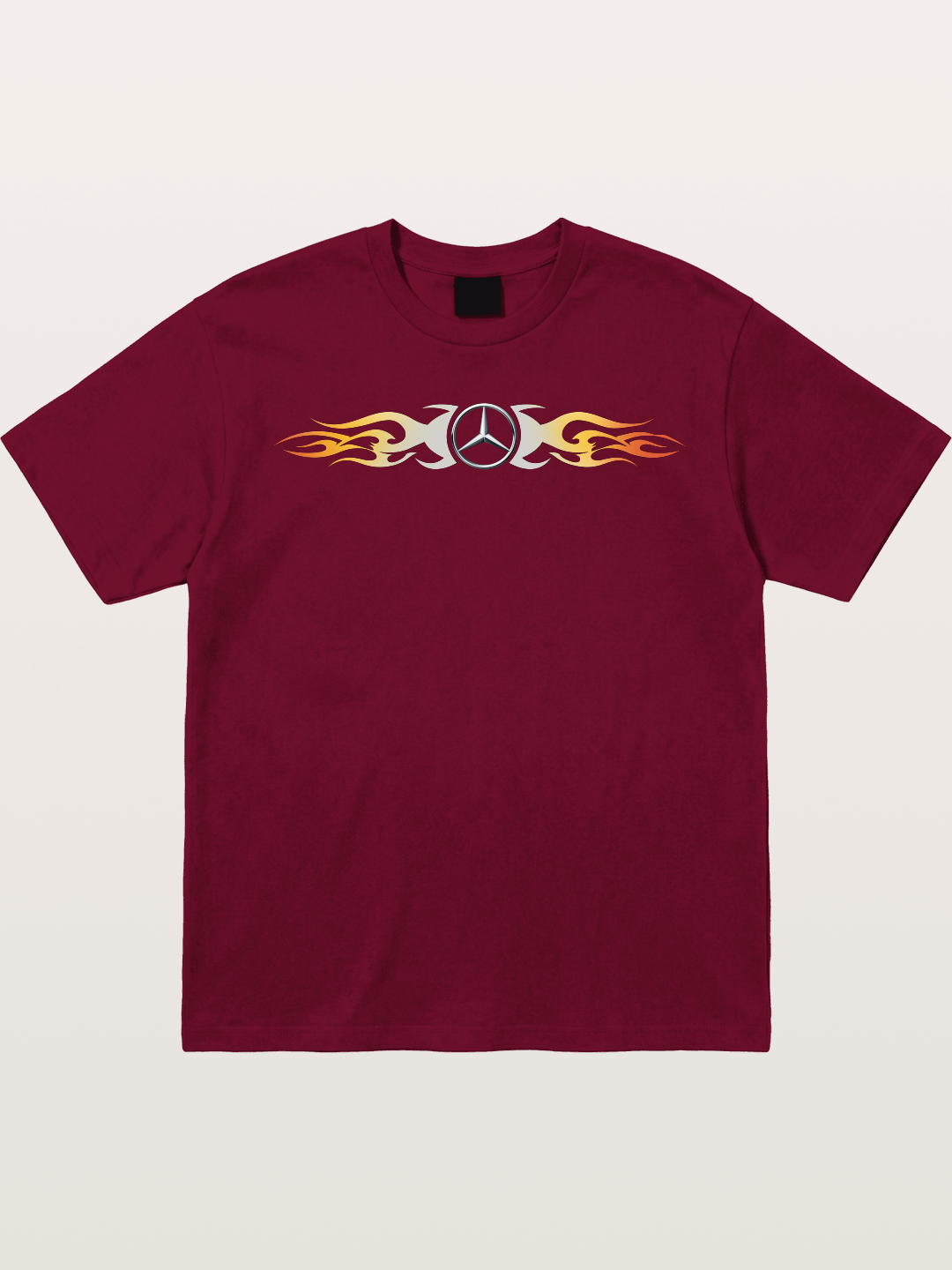 Mercedes Star Flame Stripe Gildan T-shirt
