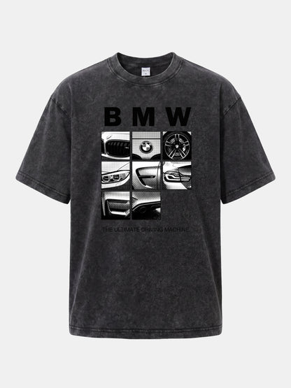 BMW 9 Grid Detail Collage Washed T-shirt