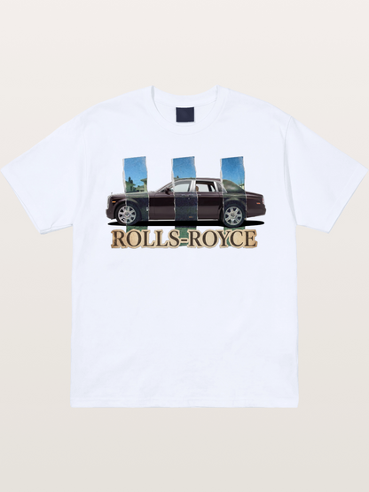 Torn Paper Rolls Royce Collage Gildan T-shirt