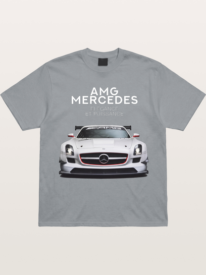 Mercedes AMG SLS White Race Car Gildan T-shirt