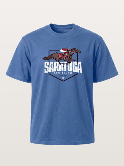 Saratoga Jockey And Horse Illustration Gildan T-shirt