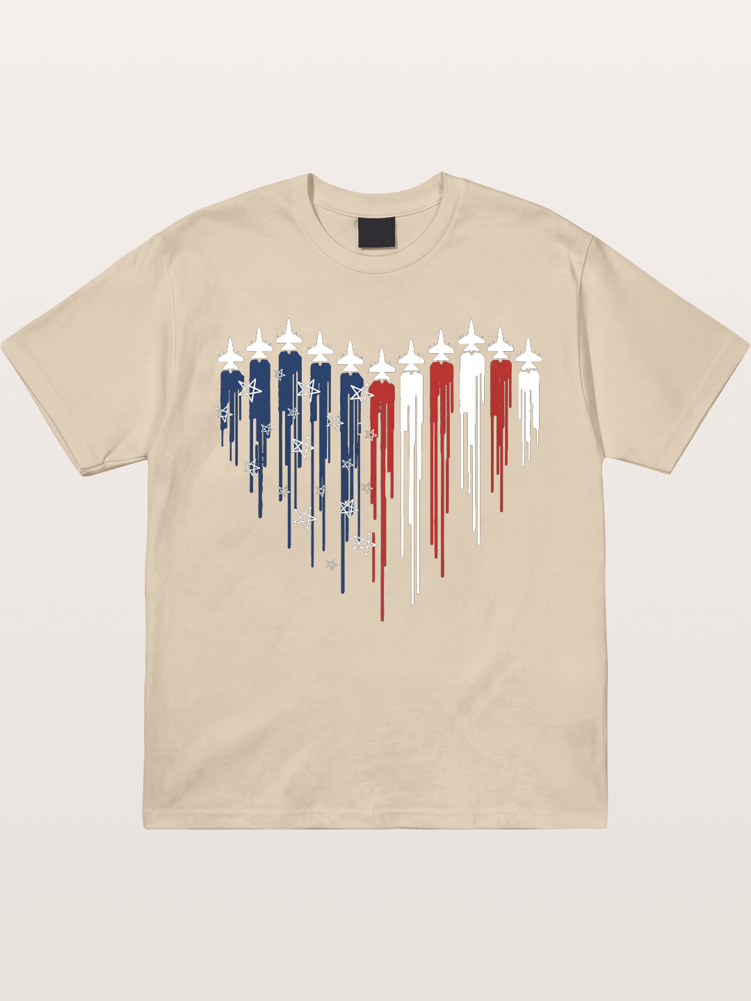American Flag Paint Drip Design Gildan T-shirt