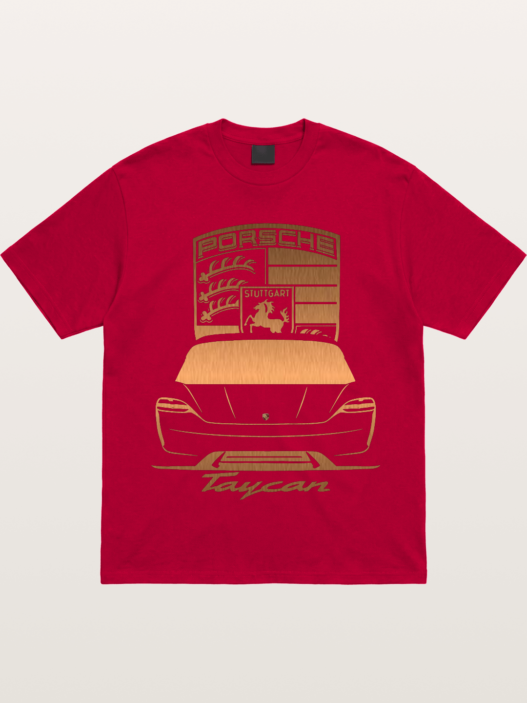 Porsche Taycan Copper Line Art Gildan T-shirt