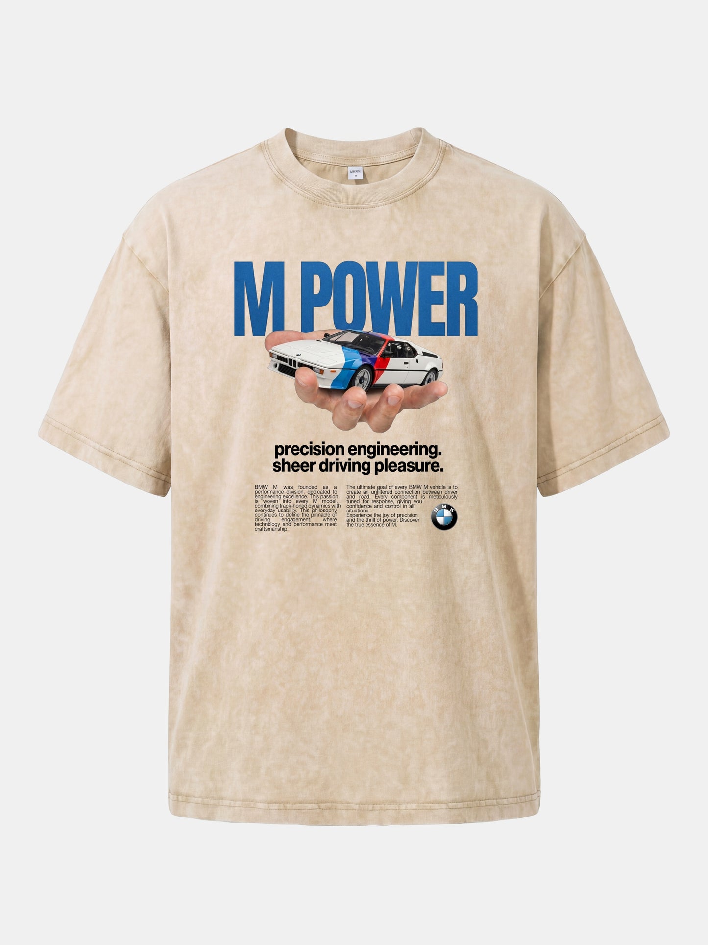 M Power Precision BMW Print Washed T-shirt