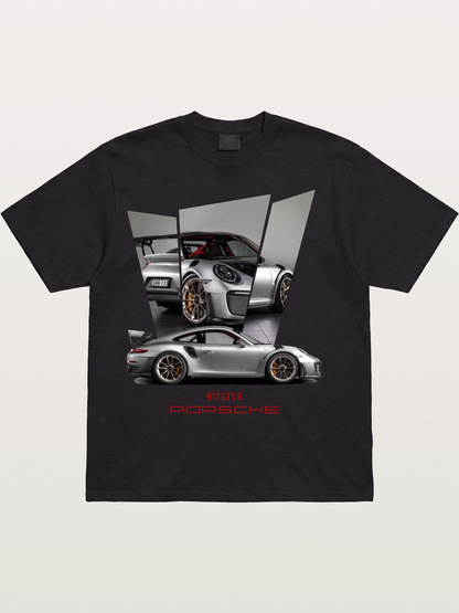 Porsche 911 GT3 RS Mirrored Collage Cotton T-shirt