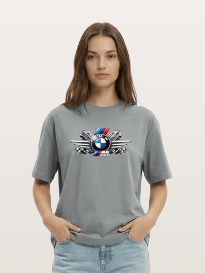 BMW Engine & Logo Wing Design Gildan T-shirt