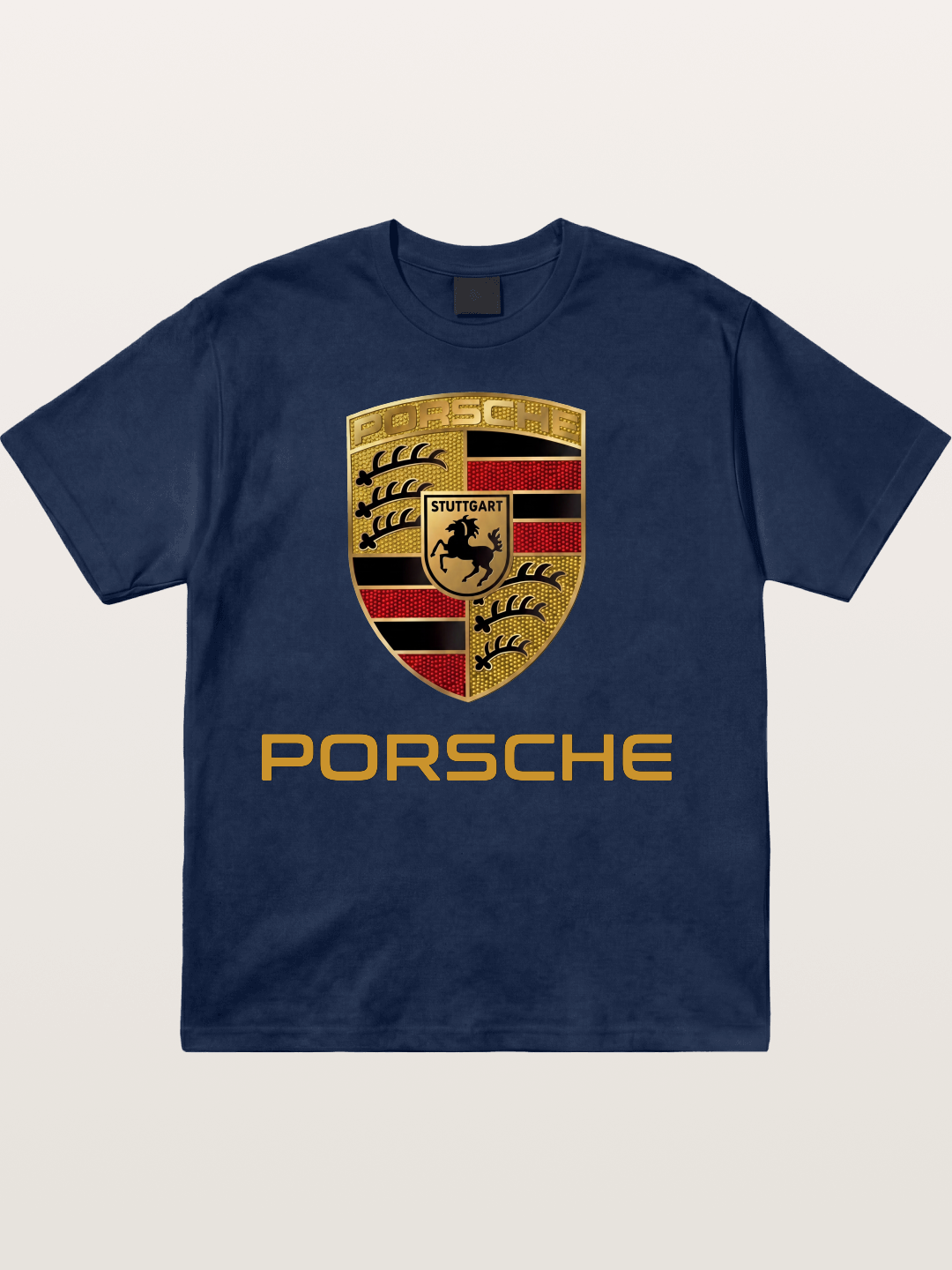 Porsche Golden Emblem Cotton T-shirt