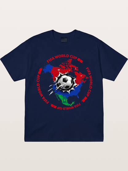 Soccer Ball Americas Burst Design Gildan T-shirt